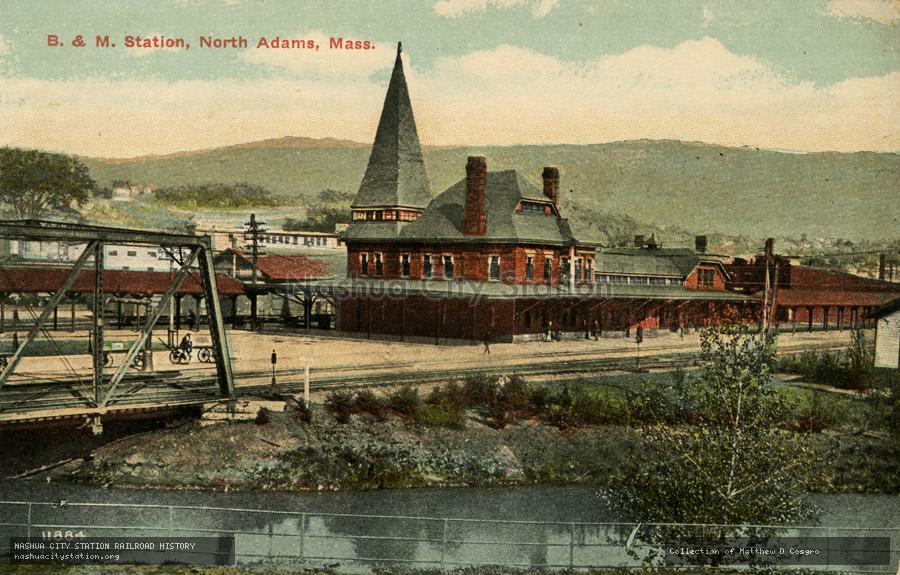 Postcard: Boston & Maine Station, North Adams, Massachusetts